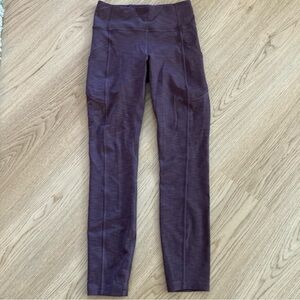 Lululemon Invigorate 25” Size 4 with Pockets Leggings Plum Purple Tights